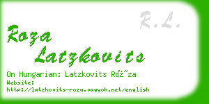 roza latzkovits business card